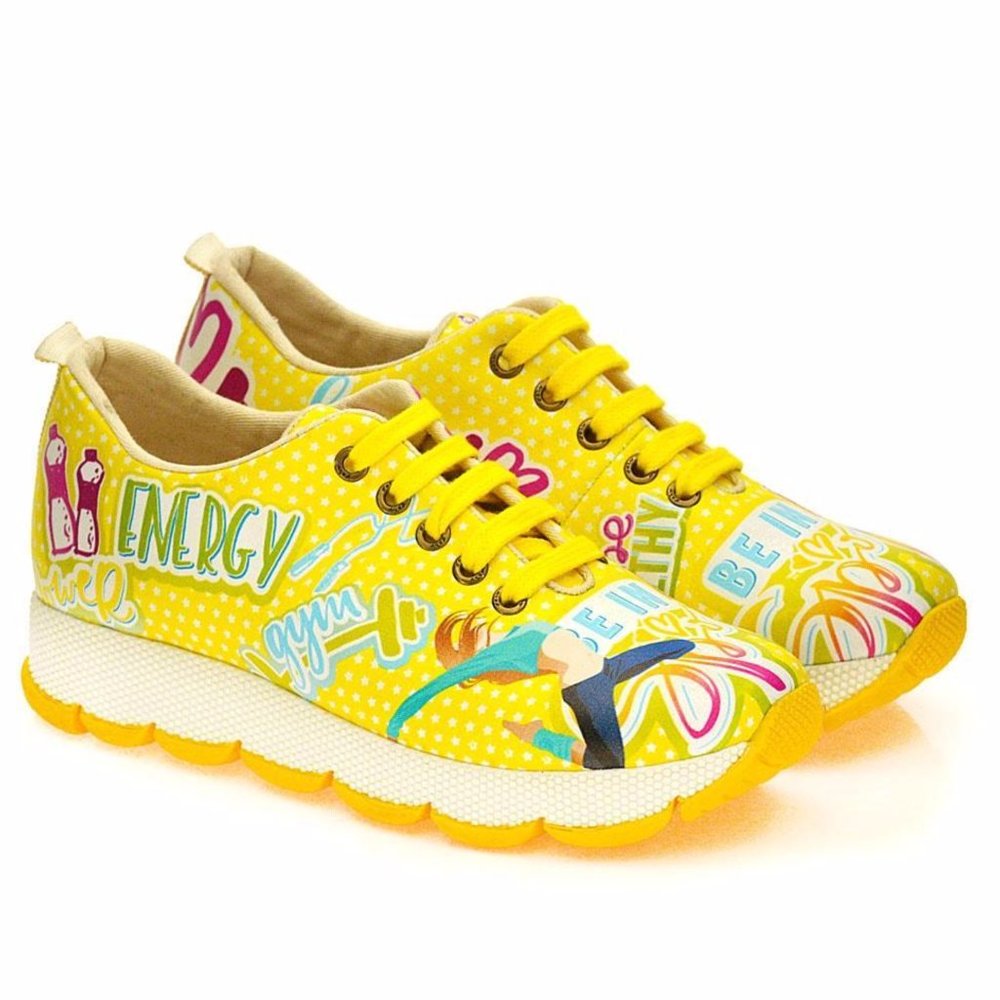 Goby Shoes - Yellow Energy Sneakers